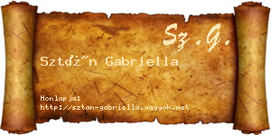 Sztán Gabriella névjegykártya