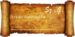Sztán Gabriella névjegykártya